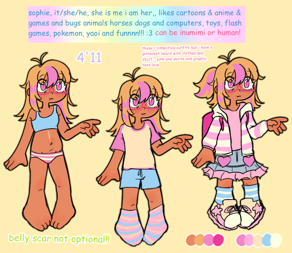 reference sheet of my sona