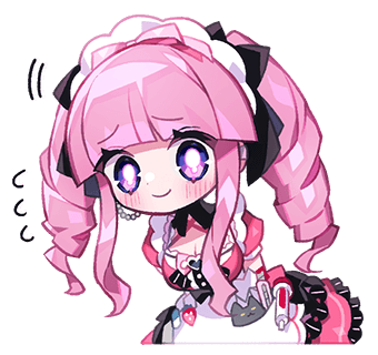 maid line sticker where shes flustered